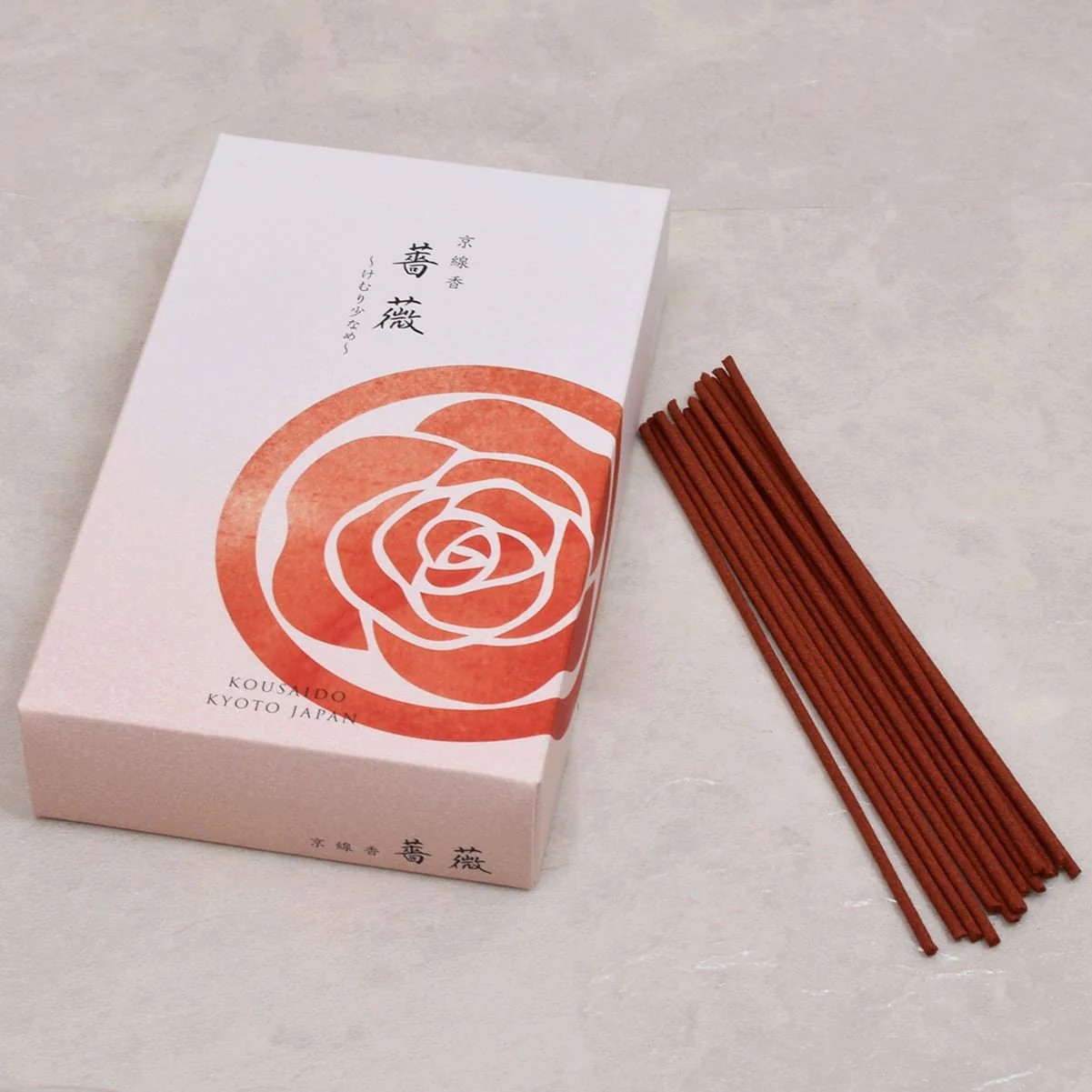 Kousaido Kyoto Low Smoke Rose Incense Sticks Delicate Fragrance 70g - Image 3