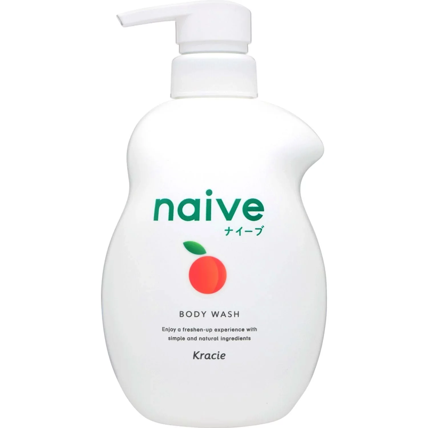 Naive Moisturizing Plant Based Peach Body Wash Pump Bottle 530ml