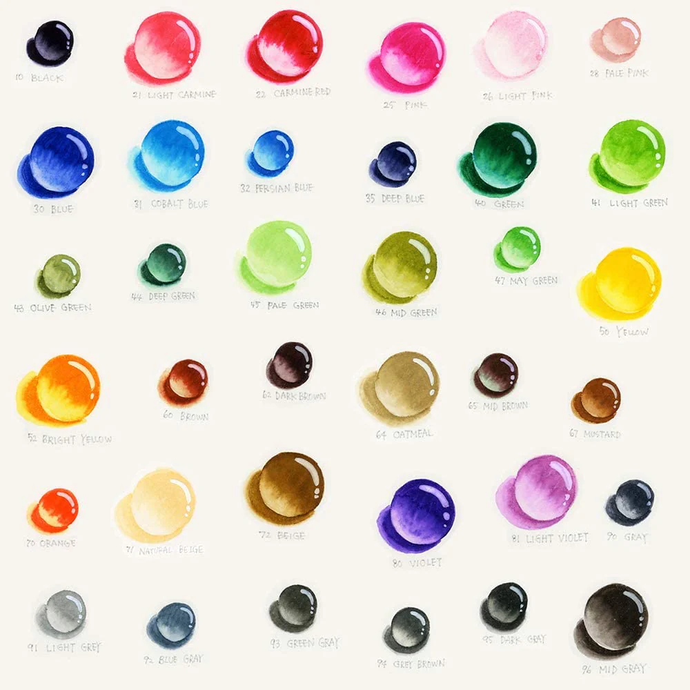 Kuretake ZIG Clean Color Real Brush Marker 36 Colors RB-6000AT/36V - Image 5