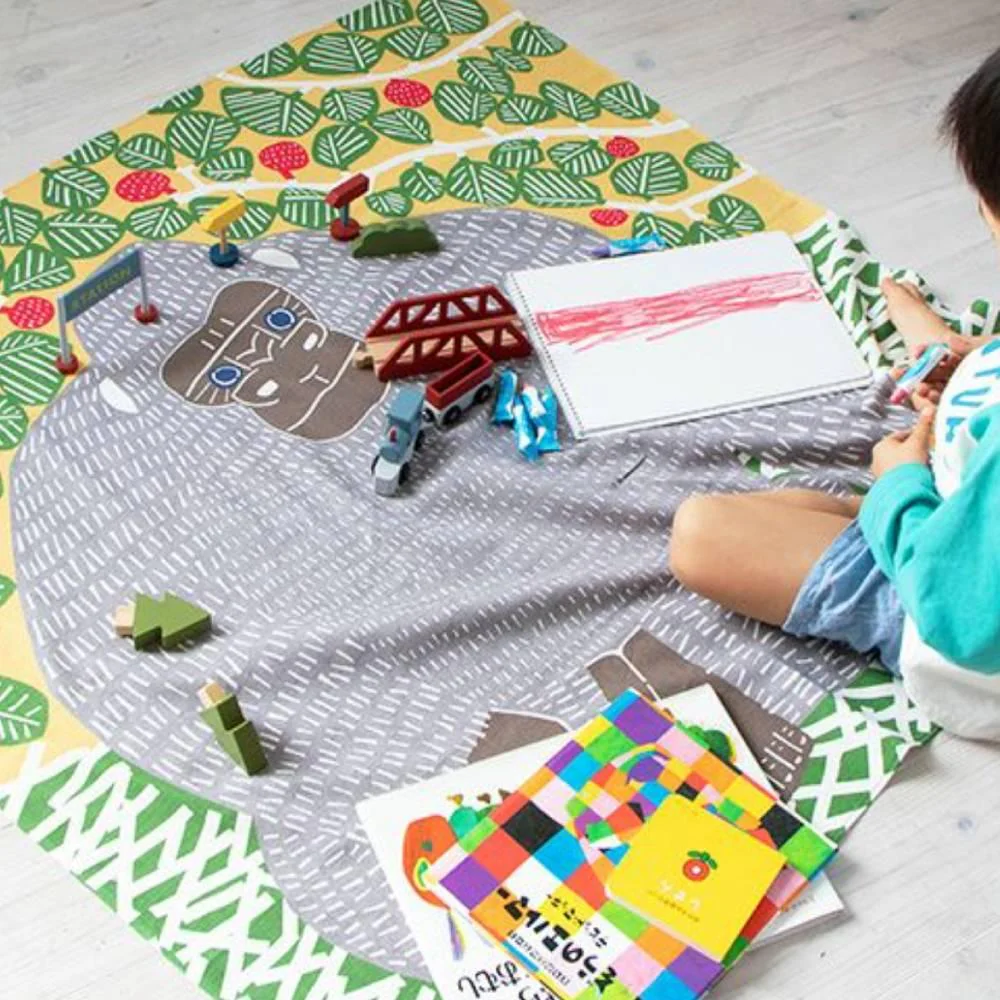 Large Furoshiki Gorilla Design Cotton Wrapping Cloth Mat 100cm - Image 3