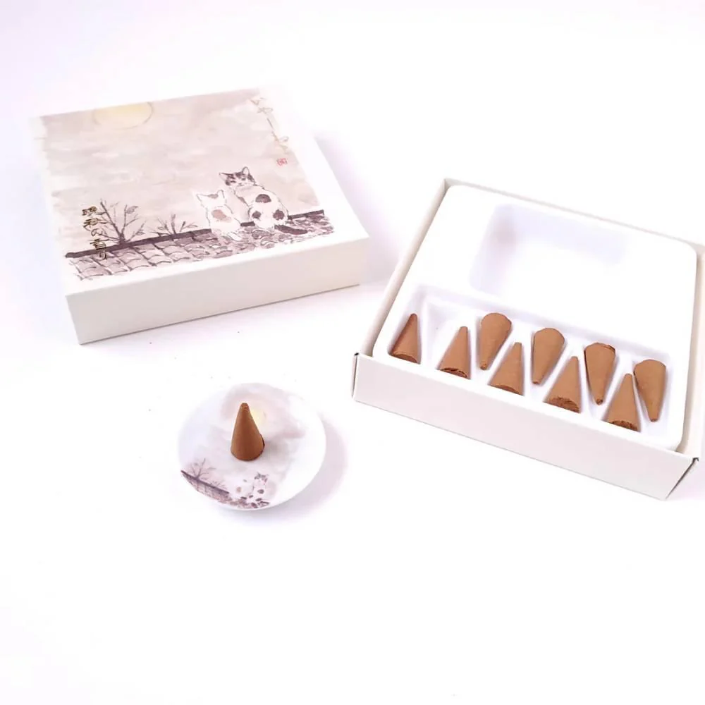 Late Autumn Scent Incense Cones Set With Burner (10 Cones) - Image 2
