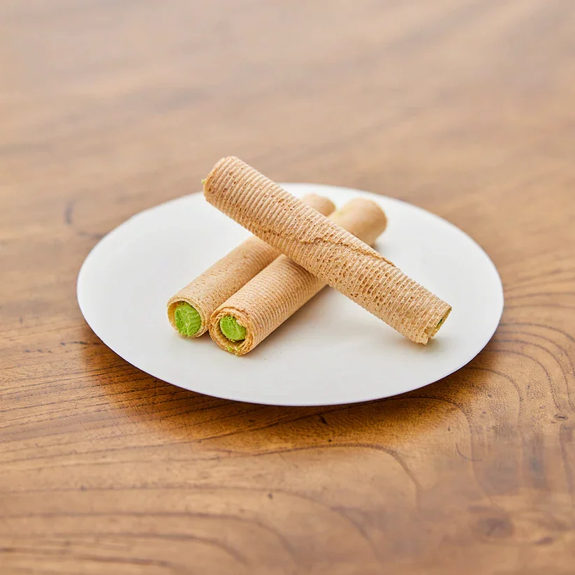 Marukyu Koyamaen Matcha Cream Wafer Roll Biscuits 16 Pieces - Image 3