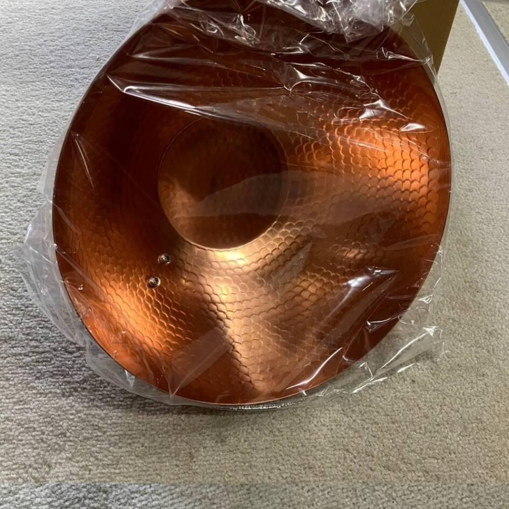 Marushin Hammered Copper Food Cover Oil Splatter Guard Dome 27cm - Image 4