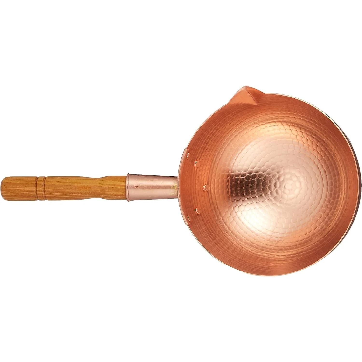 Marushin Hammered Copper Saucepan Superior Heat Control 2.4L φ21cm - Image 2