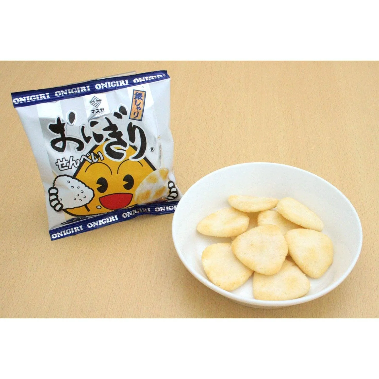 Masuya Onigiri Senbei Salted Japanese Rice Crackers (Pack of 3) - Image 2
