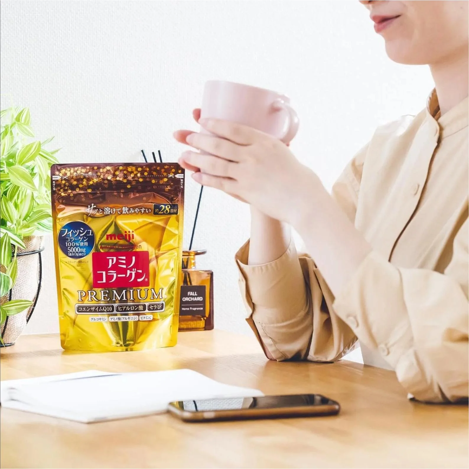 Meiji Amino Collagen Powder Premium for Skin & Joint Support 196g - Image 2