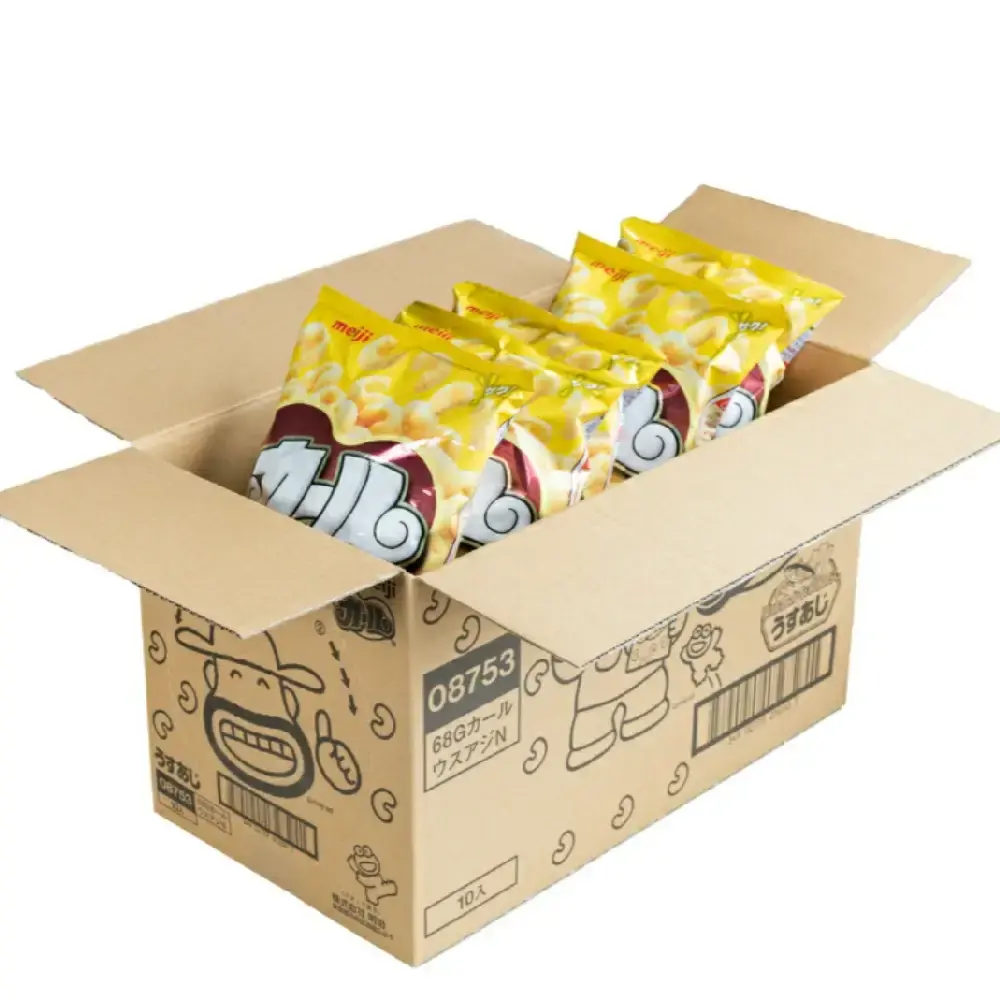 Meiji Karl Light Salted Corn Puff Curls Snack (Box of 10 Bags) - Image 6
