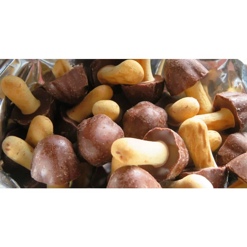 Meiji Kinoko No Yama Mushroom Shaped Chocolate Biscuits (Pack of 10) - Image 2