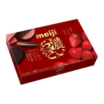 Meiji Rich Chocolate Chocolate Sand Strawberry Sandwich Biscuits (Pack of 5) - Image 6