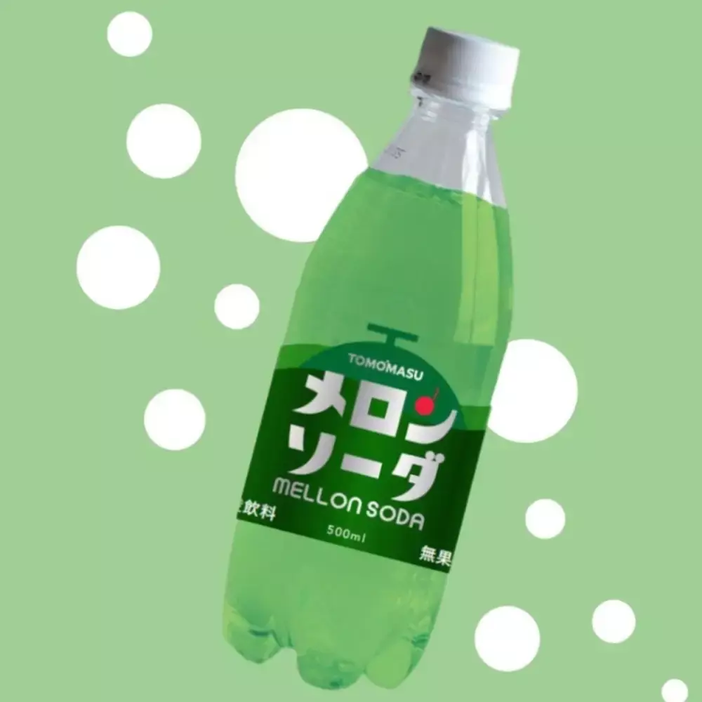 Melon Soda Carbonated Green Melon Soda Japanese Soft Drink 500ml - Image 3