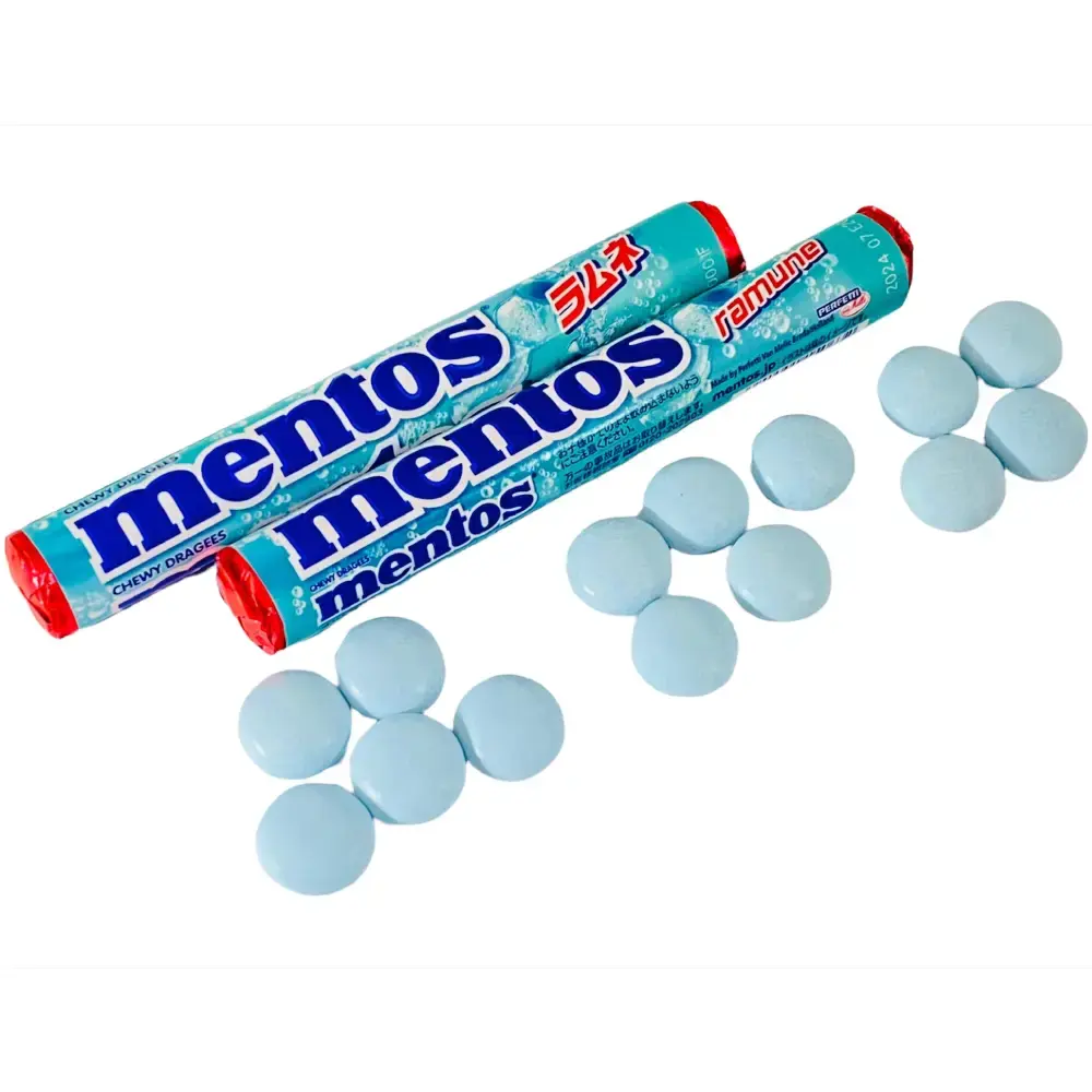 Mentos Chewy Dragees Japanese Ramune Soda Soft Candy (Pack of 6) - Image 2
