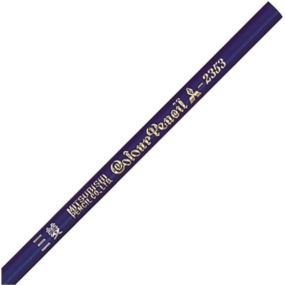 uni Mitsubishi Colored Pencils Prussian Blue Color 12 Pieces - Image 3