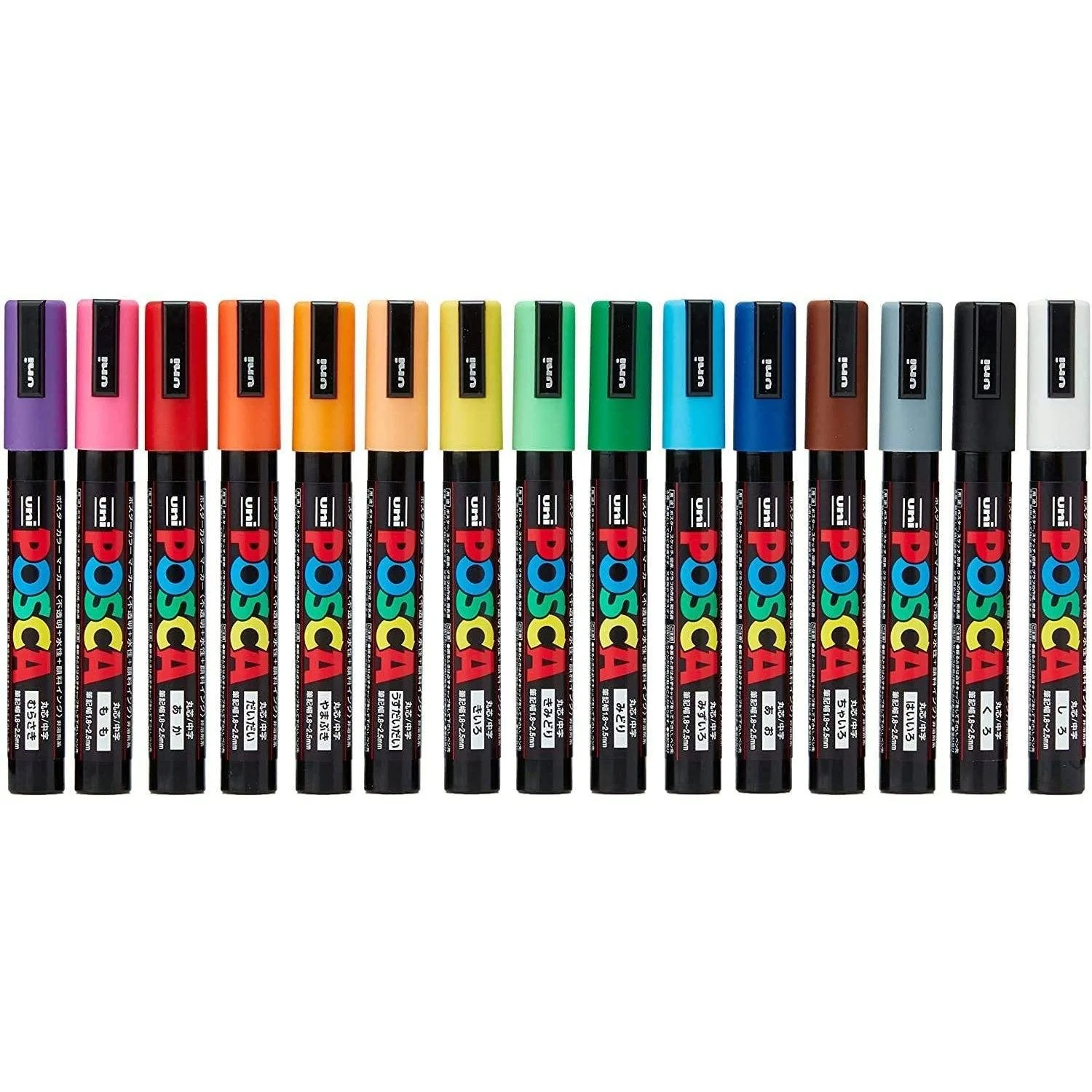 uni Mitsubishi Posca Paint Marker Set 15 Colors PC-5M 15C - Image 2