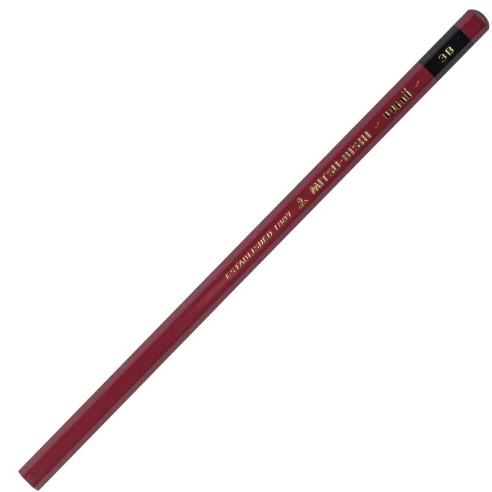 uni Mitsubishi Star Japanese Graphite Pencils 3B 12 Pieces - Image 5