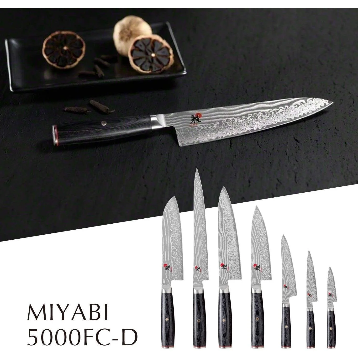 Miyabi 5000FC-D Damascus Steel Santoku Knife 180mm - Image 4