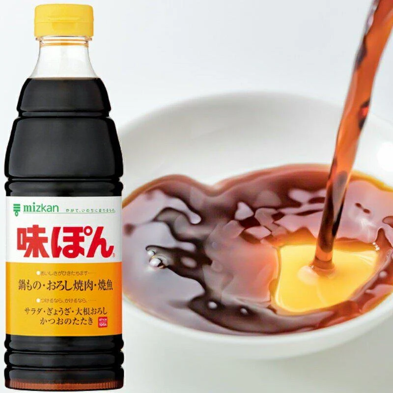 Mizkan Ajipon Ponzu Citrus Soy Sauce Savory Tangy Condiment 600ml - Image 2