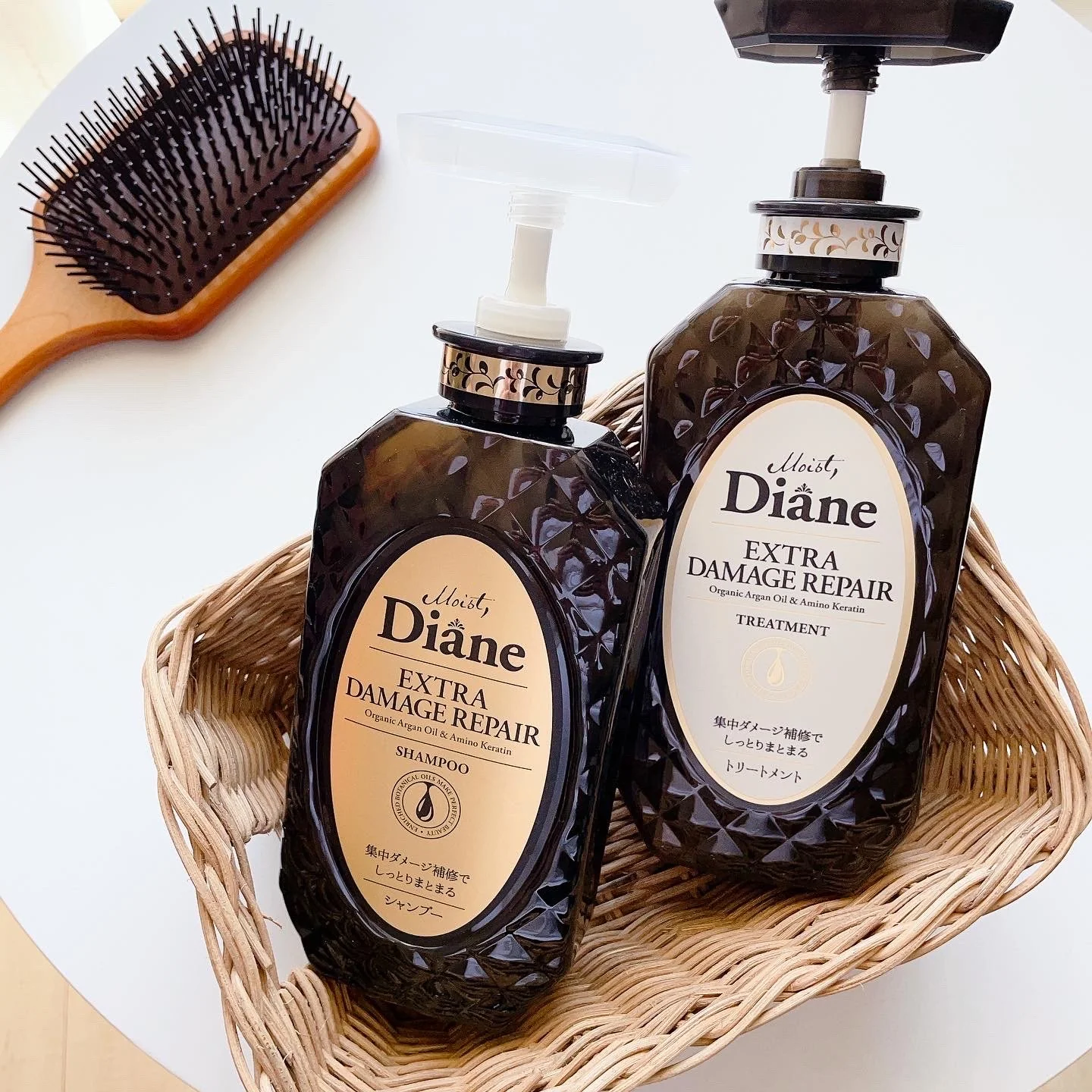 Moist Diane Conditioner Extra Damage Repair Organic Argan Oil & Keratin 450ml - Image 2