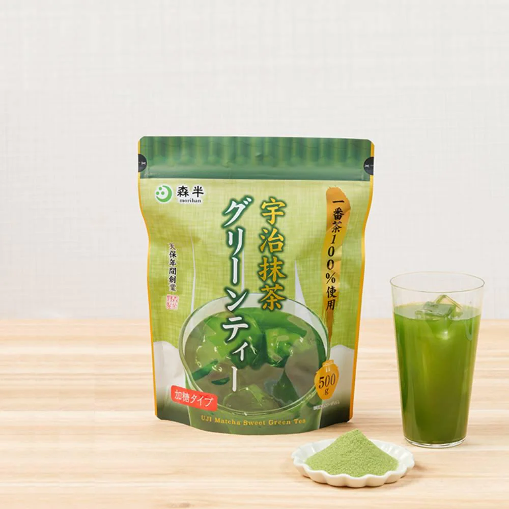 Morihan Uji Matcha Pre-Sweetened Vibrant Green Tea Powder 150g - Image 2