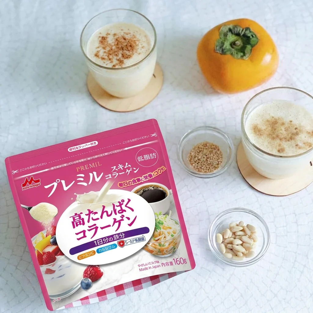 Morinaga Low Fat High Protein Skim Milk Collagen Powder Mix 160g - Image 4