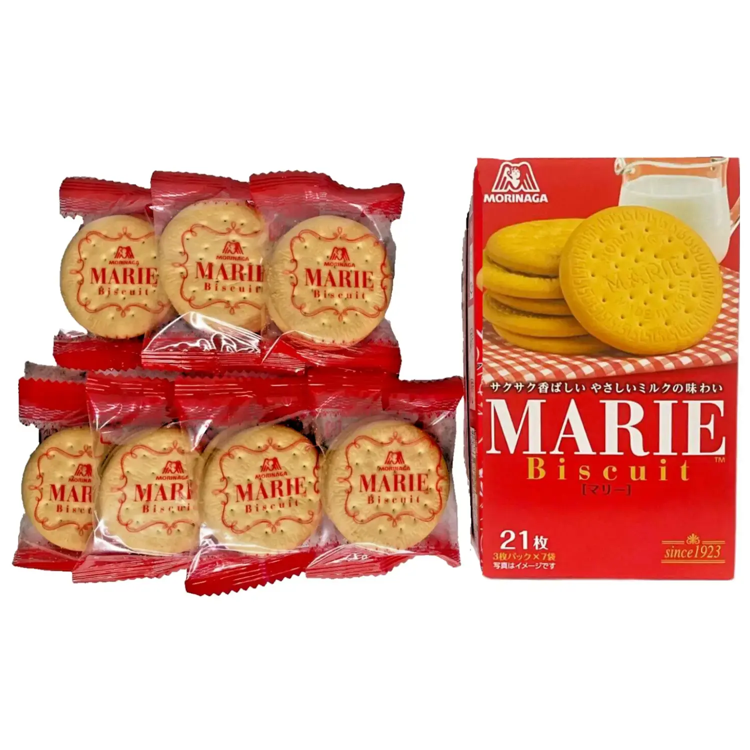 Morinaga Marie Japanese Marie Biscuits (Pack of 5) - Image 4