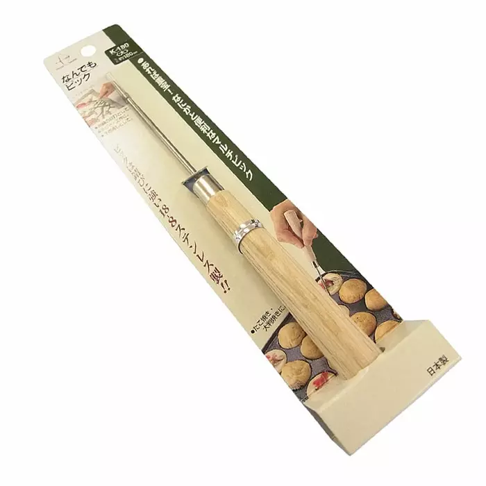 Multipurpose Pick Wood Handle Scratch Awl Japanese Takoyaki Pick 18cm - Image 4