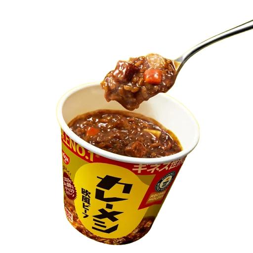 Nissin Curry Meshi Beef Instant Curry Rice Cup 107g - Image 3