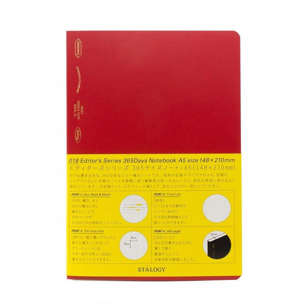 Nitto Stalogy A5 Editor's Series 365 Days Notebook (Grid Paper Notebook) - Image 8