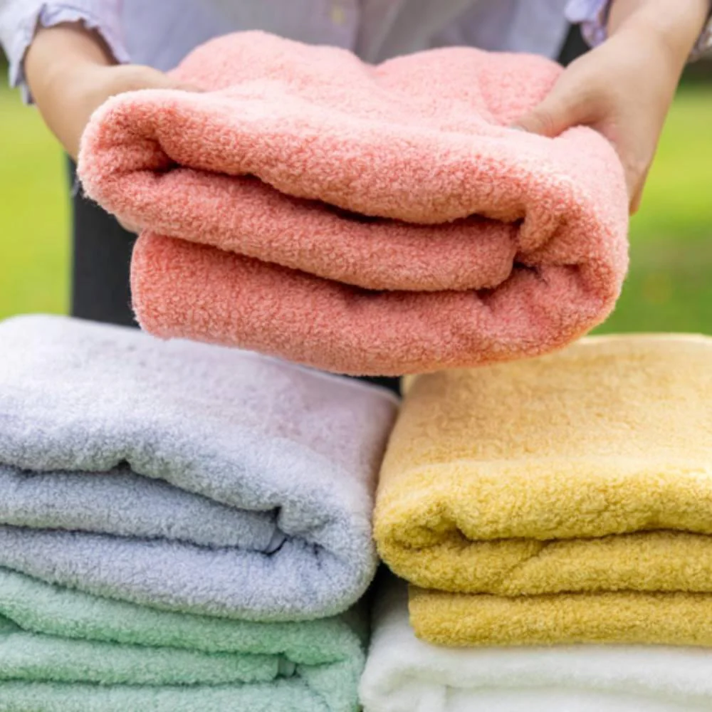 Large Fluffy Bath Towel Ultra Soft Quick Dry Towel 65x130cm - Image 5