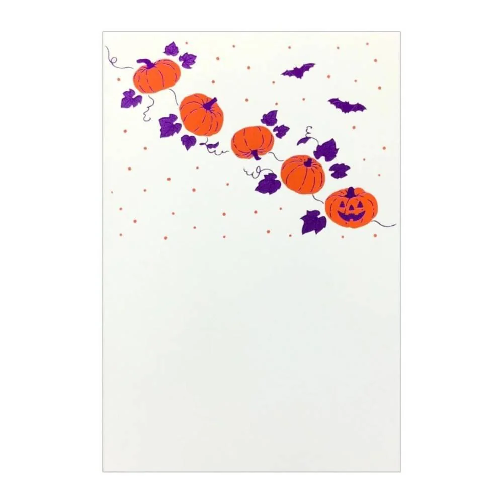 October Seasonal Foil Stamped Postcard Halloween Design