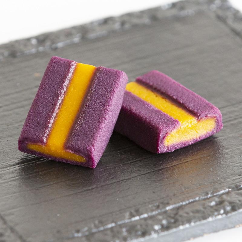 Okashi Goten Okinawan Gold & Purple Sweet Potato Bites 6 Pieces - Image 2