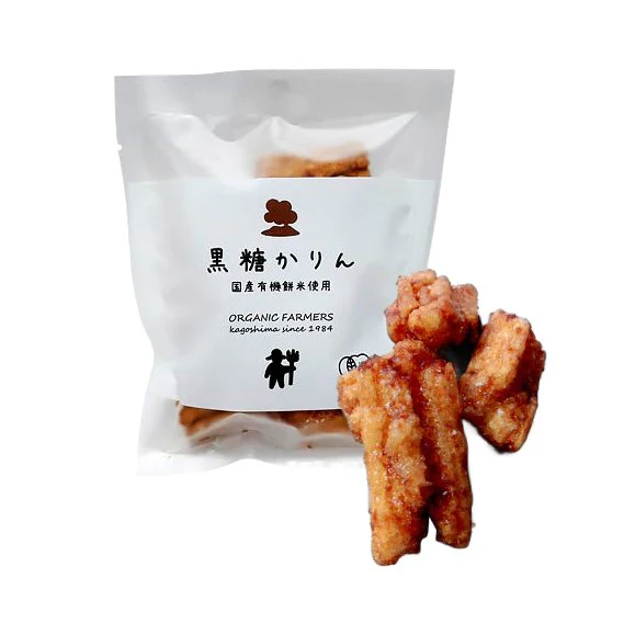 Organic Karinto Rice Crackers Soaked With Shoyu Brown Sugar 30g (Pack of 3) - Image 2