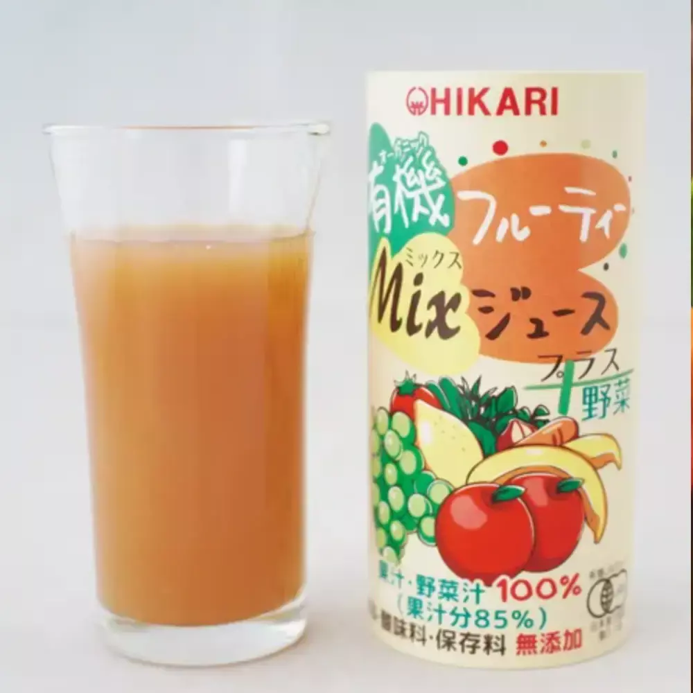 Organic Mixed Fruit and Vegetable Juice 100% Natural Unsweetened 195g - Image 3