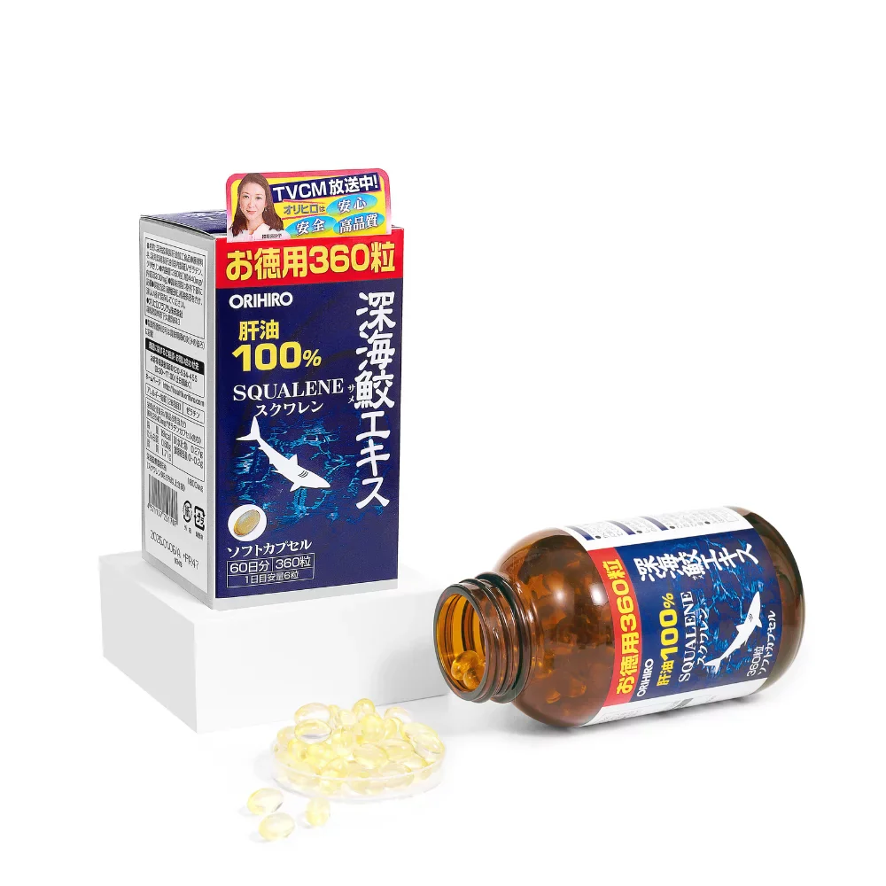 Orihiro Deep Sea Shark Extract Squalene Supplement 360 Capsules - Image 3