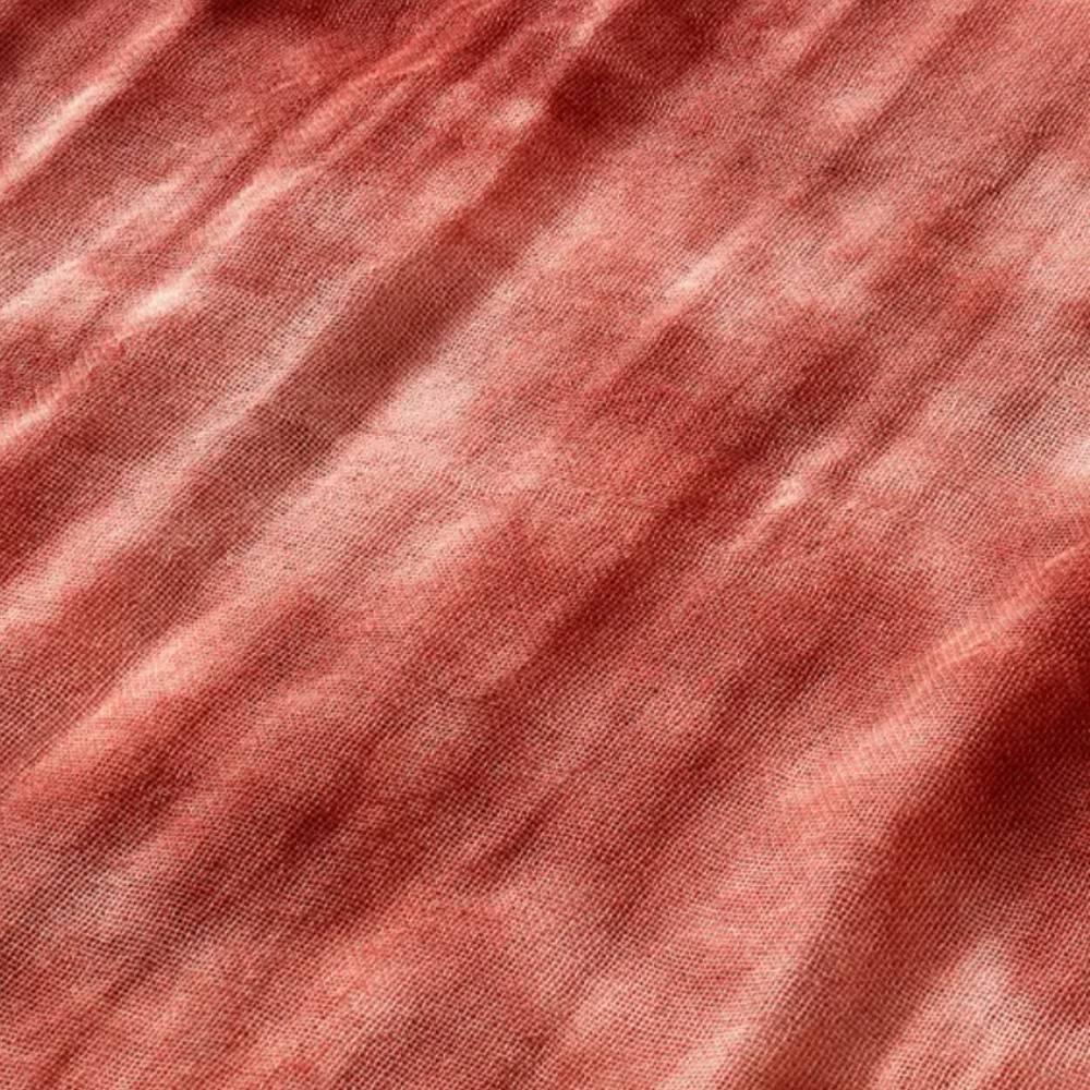 Orim Fukiya Bengara Hand Dyed Cotton Scarf Sunset Red - Image 4