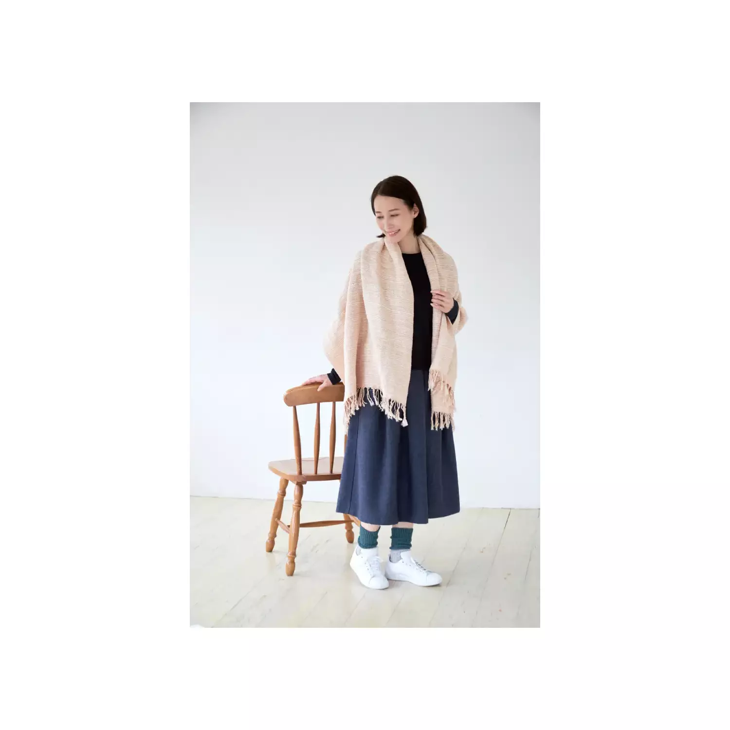 Orim Imabari Soft Cotton Gala Textile Shawl 76 x 165cm - Image 3