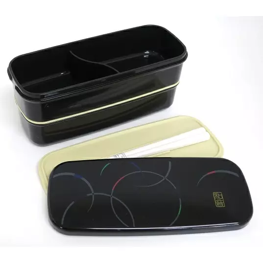 OSK 2-Tier Stain Resistant Bento Lunch Box With Matching Bag 640ml - Image 3