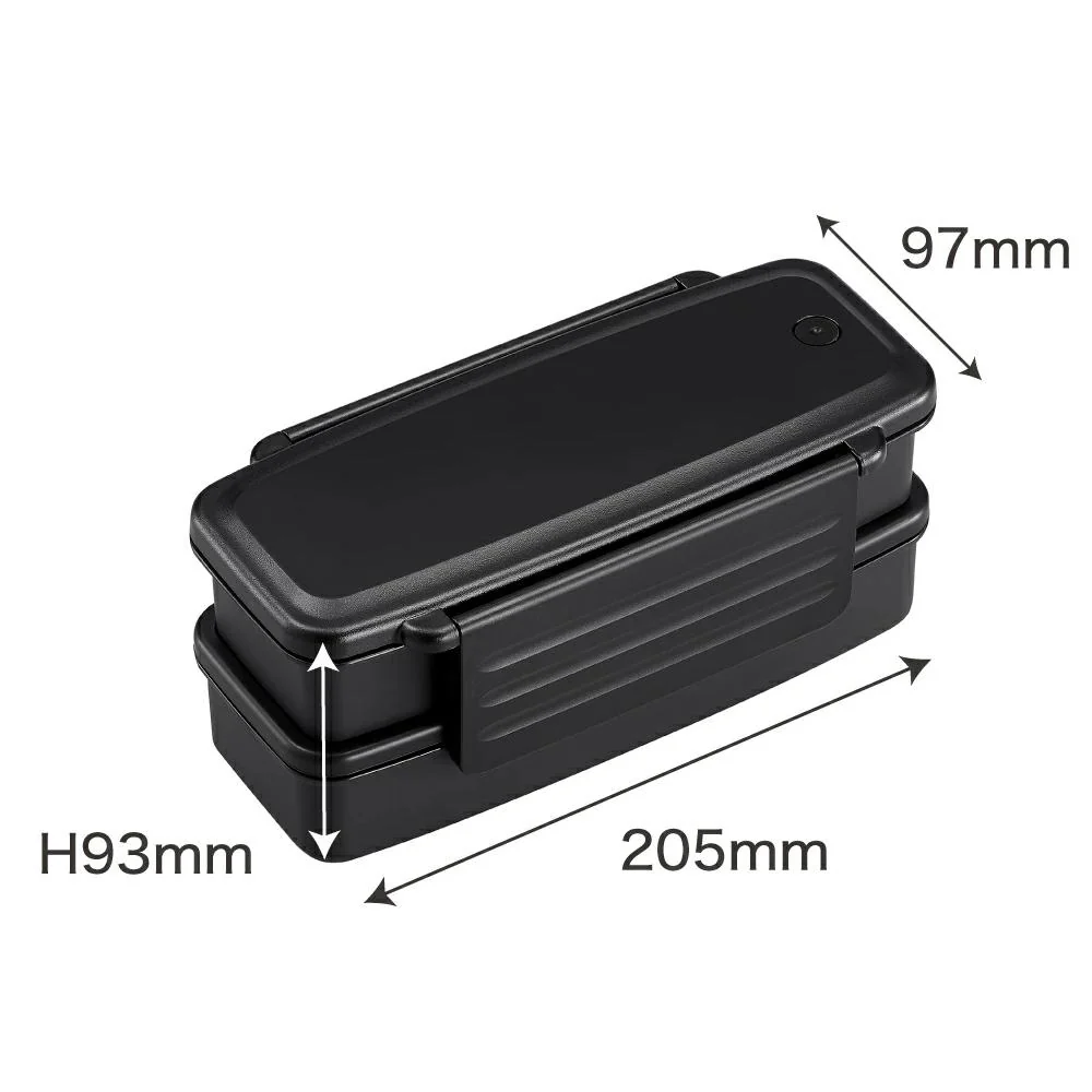 OSK Antibacterial 2-Tier Slim Bento Lunch Box With Chopsticks 860ml - Image 3