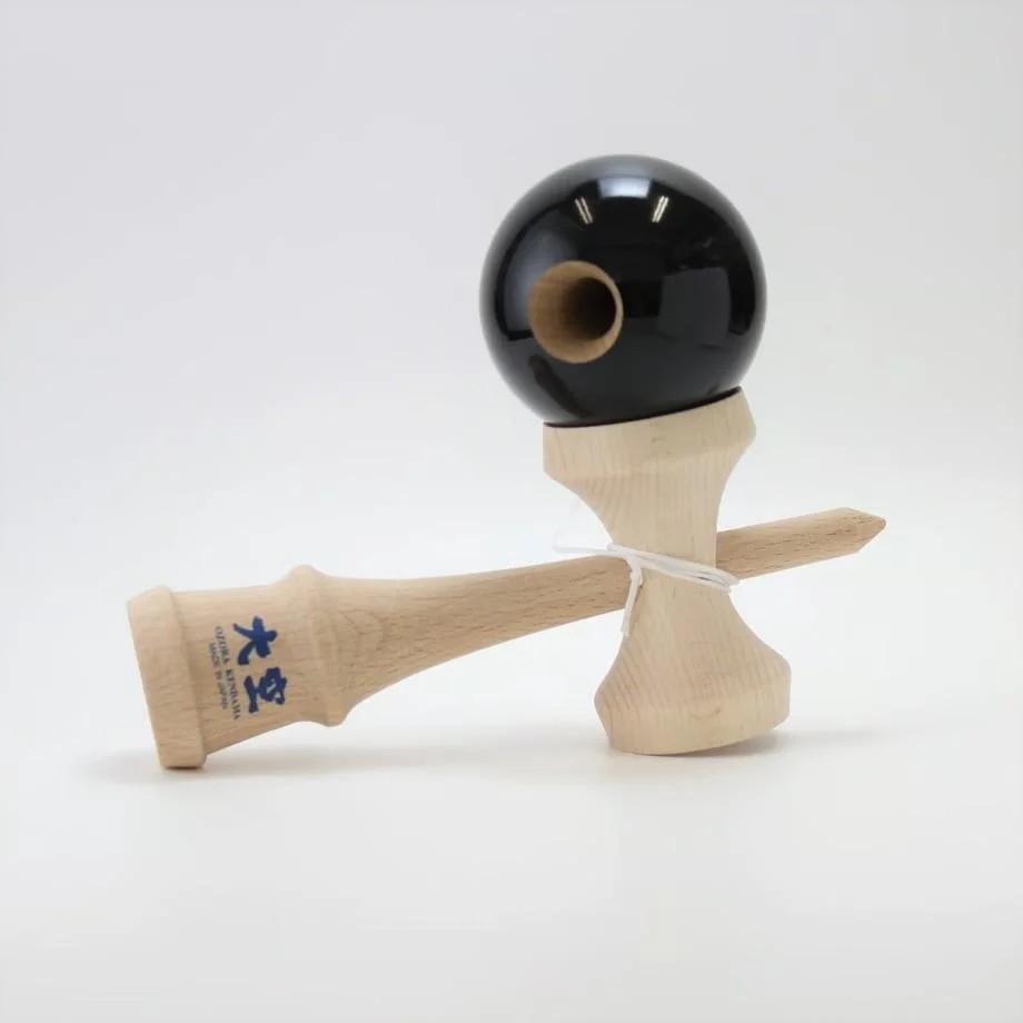 Ozora Kendama Handmade JKA Certified Cup-And-Ball Toy Black - Image 2