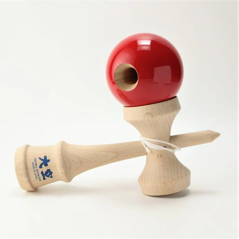 Ozora Kendama Handmade JKA Certified Kendama Cup-And-Ball Toy Red - Image 2