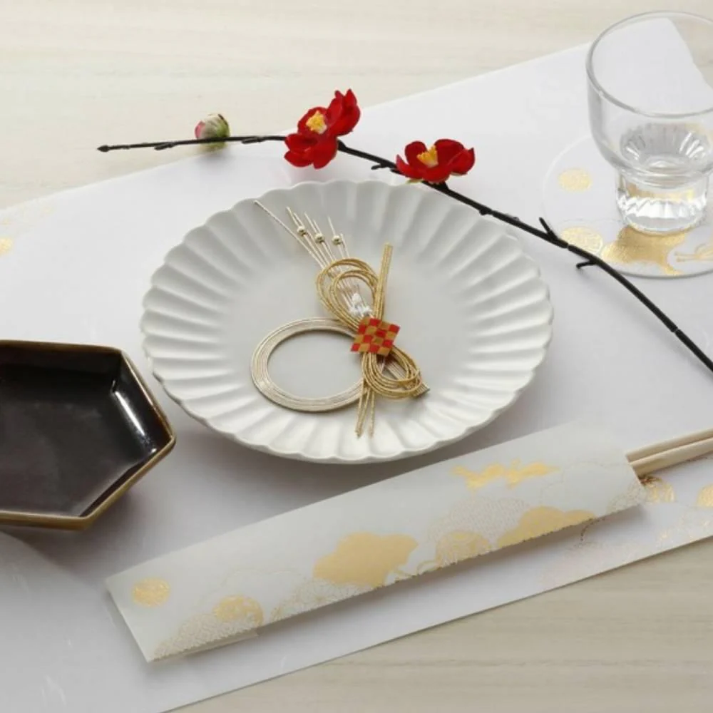 Paper Placemats Elegant Gold Foil Stamped Rabbit Design 3 Sheets - Image 2