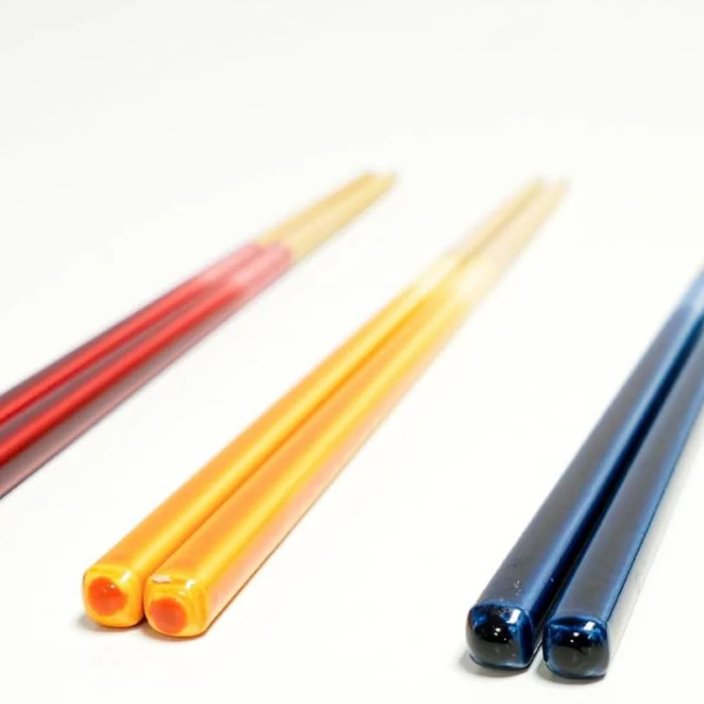 Patented Non-Slip Premium Chopsticks Dishwasher Safe Yellow 23cm - Image 3