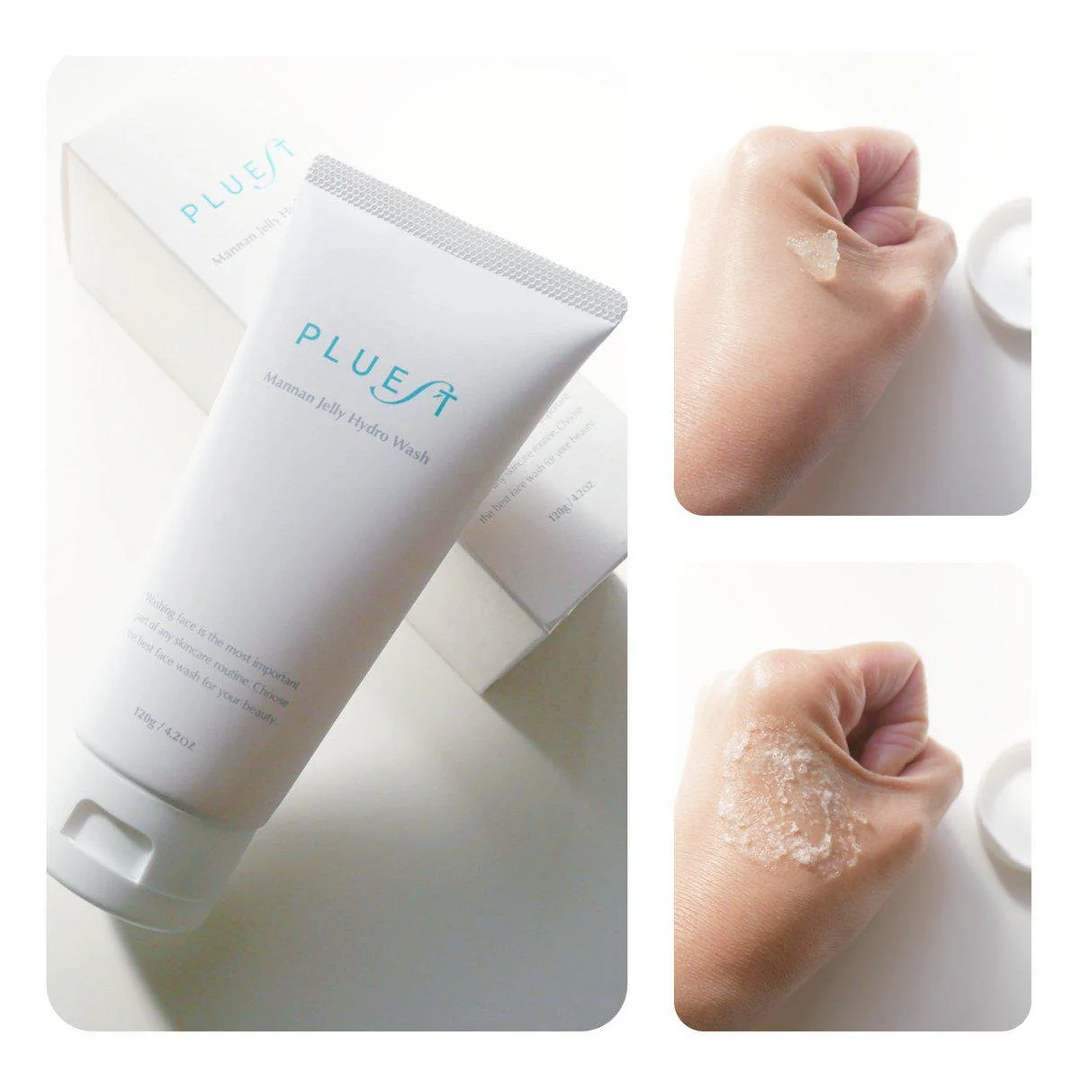 Pluest Mannan Jelly Hydro Face Wash Gentle Exfoliating Cleanser 120g - Image 3