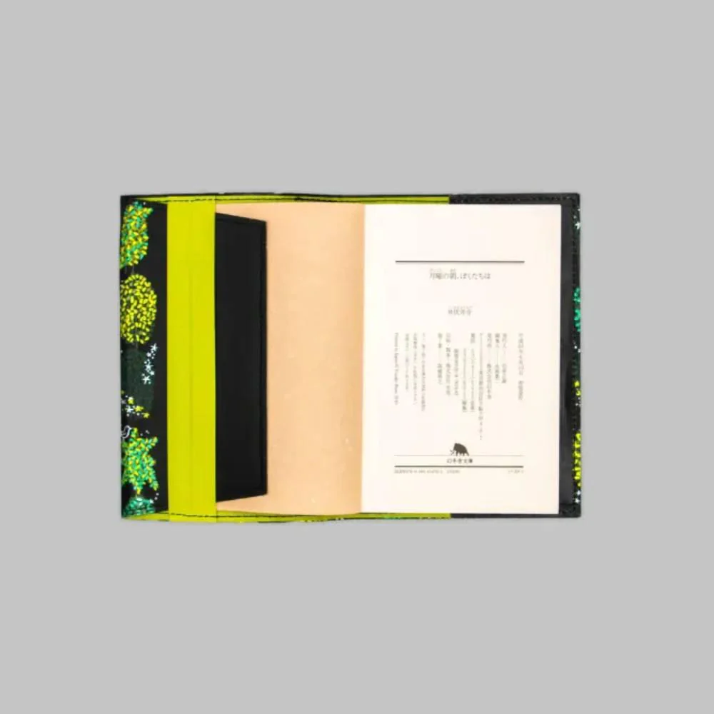 Reusable Book Cover Foil Stamped Original Green Trees Design - Image 5
