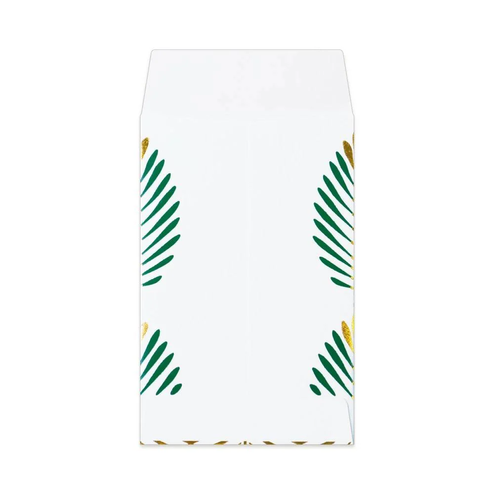 Rokkaku Short Gold Foil Decorative Envelope Hedgehog Design 2 ct. - Image 3