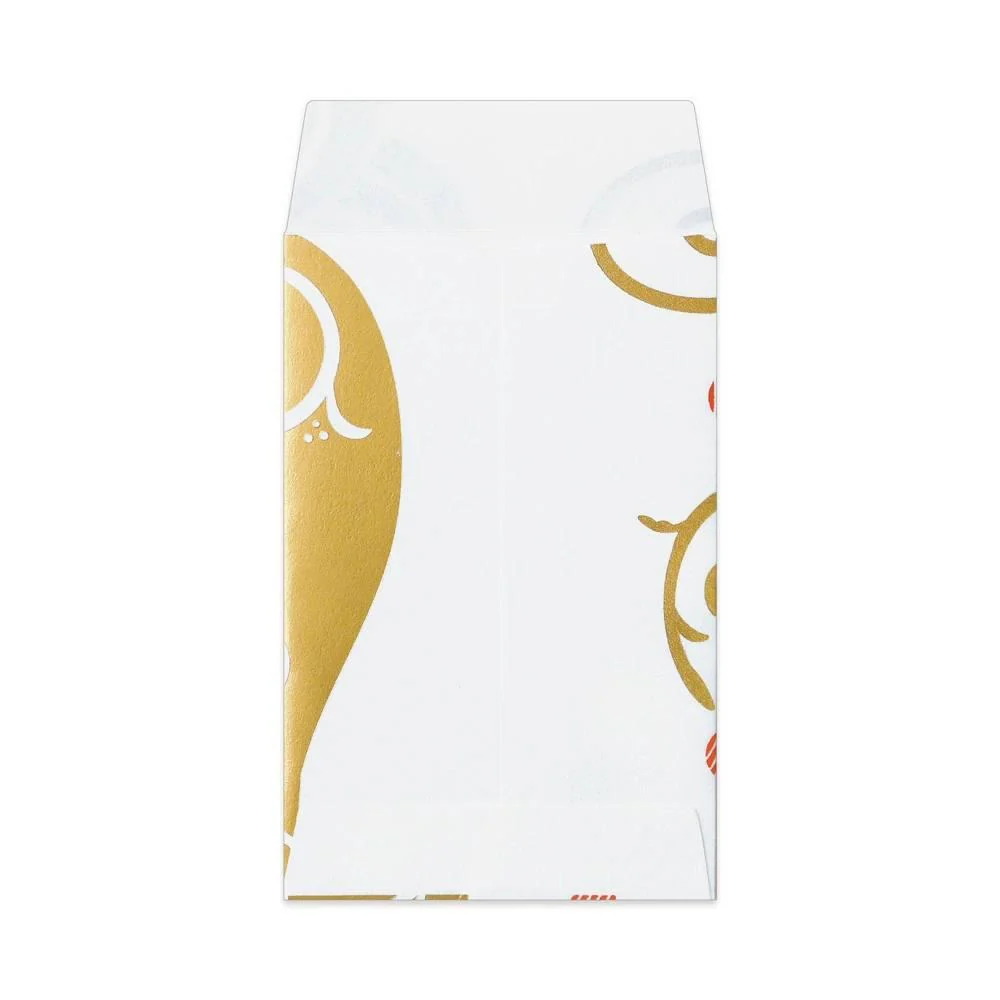 Rokkaku Short Gold Foil Decorative Envelope Shiba Dog Design 2 ct. - Image 3
