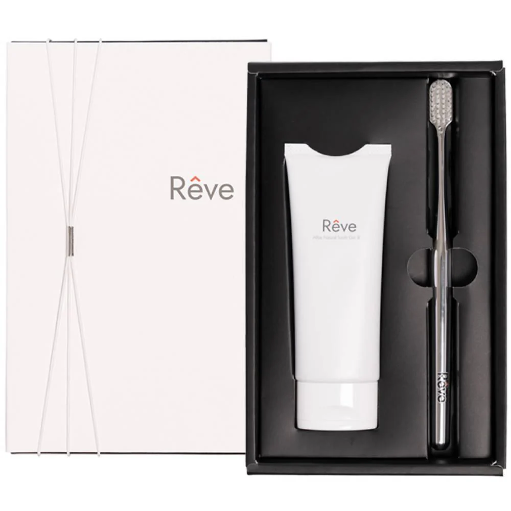 RĂȘve Allbe Natural Eggshell Gel Toothpaste & Toothbrush Gift Set