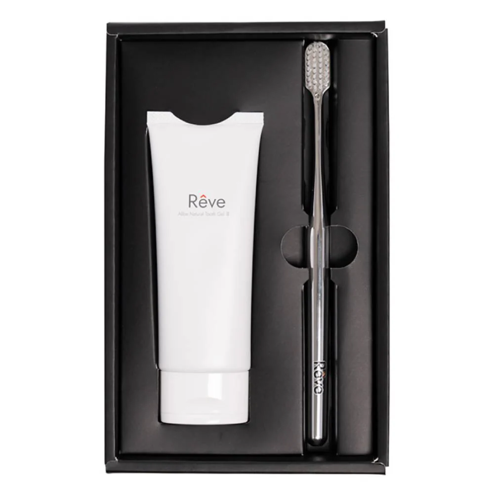 RĂȘve Allbe Natural Eggshell Gel Toothpaste & Toothbrush Gift Set - Image 3