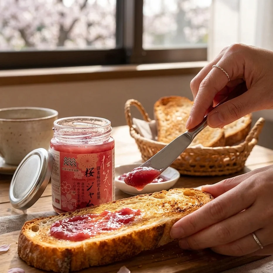 Sakura Cherry Blossom Jam Sweet & Salty Floral Spring Spread 130g - Image 2