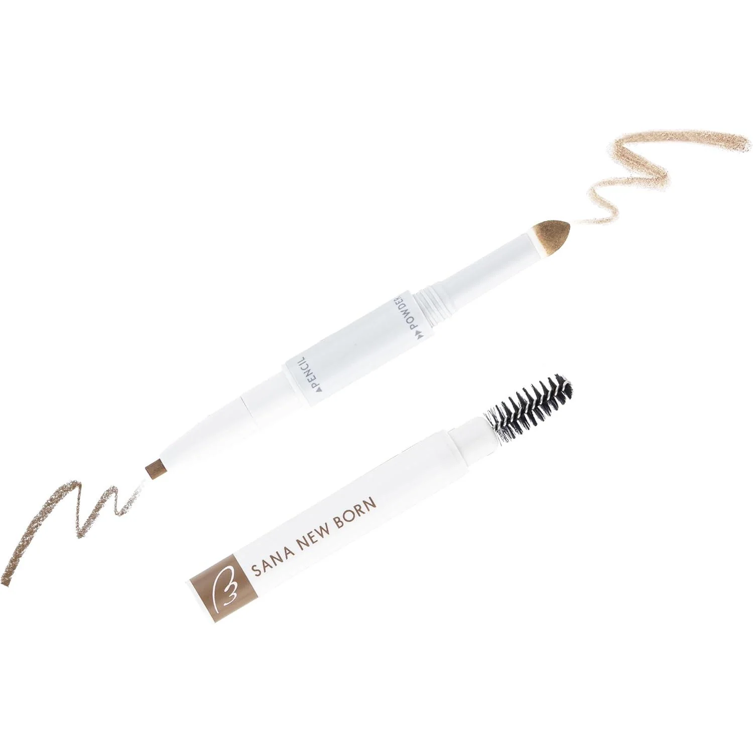 SANA NewBorn W Brow EX Eyebrow Pencil, Powder and Brush - Image 11