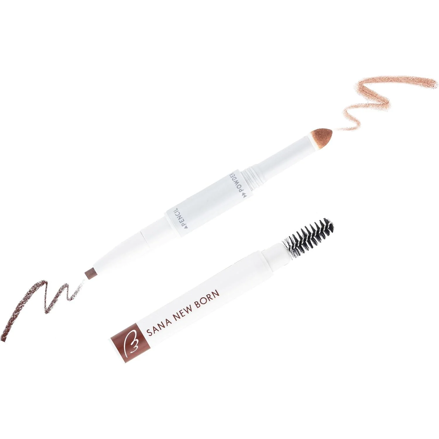 SANA NewBorn W Brow EX Eyebrow Pencil, Powder and Brush - Image 27